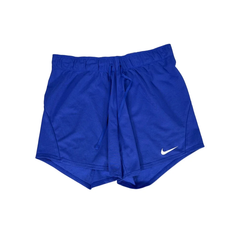 Nike Women's Blue Dri-Fit Unlined Tempo Athletic Shorts - S